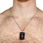 Spain Flag & Futbol/Soccer Necklace Stainless Steel or 18k Gold Dog Tag 24" Chain-Express Your Love Gifts