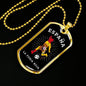 Spain Flag & Futbol/Soccer Necklace Stainless Steel or 18k Gold Dog Tag 24" Chain-Express Your Love Gifts