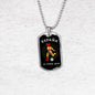 Spain Flag & Futbol/Soccer Necklace Stainless Steel or 18k Gold Dog Tag 24" Chain-Express Your Love Gifts