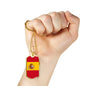Spain Flag Necklace Spain Flag Stainless Steel or 18k Gold Dog Tag 24" - Express Your Love Gifts