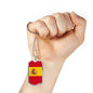 Spain Flag Necklace Spain Flag Stainless Steel or 18k Gold Dog Tag 24" - Express Your Love Gifts