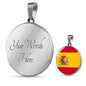 Spain Flag Necklace Sweden Flag Stainless Steel or 18k Gold 18-22" - Express Your Love Gifts