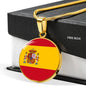 Spain Flag Necklace Sweden Flag Stainless Steel or 18k Gold 18-22" - Express Your Love Gifts