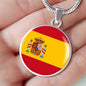 Spain Flag Necklace Sweden Flag Stainless Steel or 18k Gold 18-22" - Express Your Love Gifts