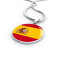 Spain Flag Necklace Sweden Flag Stainless Steel or 18k Gold 18-22" - Express Your Love Gifts