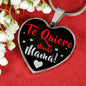 Spanish Mother Gift Necklace Stainless Steel or 18k Gold Heart Pendant 18-22" - Express Your Love Gifts