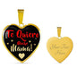 Spanish Mother Gift Necklace Stainless Steel or 18k Gold Heart Pendant 18-22" - Express Your Love Gifts