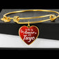 Spanish My Love Is Yours Heart Bangle Bracelet Latina Gift-Express Your Love Gifts