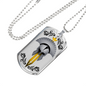 Spartan Roman Gladiator Stainless Steel or 18k Gold Dog Tag Necklace 24" Ball Chain-Express Your Love Gifts