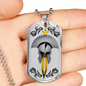 Spartan Roman Gladiator Stainless Steel or 18k Gold Dog Tag Necklace 24" Ball Chain-Express Your Love Gifts