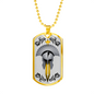 Spartan Roman Gladiator Stainless Steel or 18k Gold Dog Tag Necklace 24" Ball Chain-Express Your Love Gifts