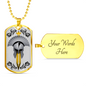 Spartan Roman Gladiator Stainless Steel or 18k Gold Dog Tag Necklace 24" Ball Chain-Express Your Love Gifts