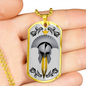 Spartan Roman Gladiator Stainless Steel or 18k Gold Dog Tag Necklace 24" Ball Chain-Express Your Love Gifts
