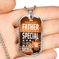 Special Dad Necklace Stainless Steel or 18k Gold Dog Tag 24" Chain Dad Gift - Express Your Love Gifts