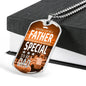 Special Dad Necklace Stainless Steel or 18k Gold Dog Tag 24" Chain Dad Gift - Express Your Love Gifts