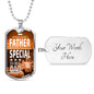 Special Dad Necklace Stainless Steel or 18k Gold Dog Tag 24" Chain Dad Gift - Express Your Love Gifts