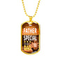 Special Dad Necklace Stainless Steel or 18k Gold Dog Tag 24" Chain Dad Gift - Express Your Love Gifts