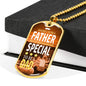 Special Dad Necklace Stainless Steel or 18k Gold Dog Tag 24" Chain Dad Gift - Express Your Love Gifts