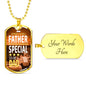 Special Dad Necklace Stainless Steel or 18k Gold Dog Tag 24" Chain Dad Gift - Express Your Love Gifts