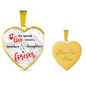 Special Love Between A Mother & Daughter Is Forever Necklace Stainless Steel or 18k Gold Heart Pendant 18-22"''-Express Your Love Gifts