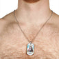 St Agatha Catholic Nurse Necklace Stainless Steel or 18k Gold Dog Tag 24" Chain-Express Your Love Gifts