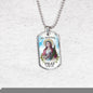 St Agatha Catholic Nurse Necklace Stainless Steel or 18k Gold Dog Tag 24" Chain-Express Your Love Gifts