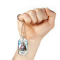 St Agatha Catholic Nurse Necklace Stainless Steel or 18k Gold Dog Tag 24" Chain-Express Your Love Gifts