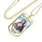 St Agatha Catholic Nurse Necklace Stainless Steel or 18k Gold Dog Tag 24" Chain-Express Your Love Gifts