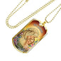 St. Anne Catholic Necklace Stainless Steel or 18k Gold Dog Tag 24" Chain-Express Your Love Gifts