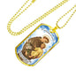 St. Anthony Catholic Necklace Stainless Steel or 18k Gold Dog Tag 24" Chain-Express Your Love Gifts