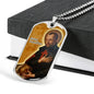 St. Camillus Catholic Saint Stainless Steel or 18k Gold Dog Tag Necklace 24" Chain-Express Your Love Gifts