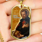 St. Camillus Catholic Saint Stainless Steel or 18k Gold Dog Tag Necklace 24" Chain-Express Your Love Gifts