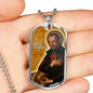 St. Camillus Catholic Saint Stainless Steel or 18k Gold Dog Tag Necklace 24" Chain-Express Your Love Gifts