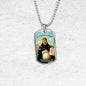 St. Dominic Catholic Necklace Stainless Steel or 18k Gold Dog Tag 24" Chain-Express Your Love Gifts