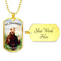 St. Francis Catholic Necklace Stainless Steel or 18k Gold Dog Tag 24" Chain-Express Your Love Gifts