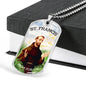 St. Francis Catholic Necklace Stainless Steel or 18k Gold Dog Tag 24" Chain-Express Your Love Gifts