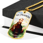 St. Francis Catholic Necklace Stainless Steel or 18k Gold Dog Tag 24" Chain-Express Your Love Gifts