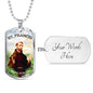 St. Francis Catholic Necklace Stainless Steel or 18k Gold Dog Tag 24" Chain-Express Your Love Gifts