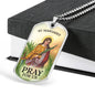 St. Margaret Catholic Necklace Stainless Steel or 18k Gold Dog Tag 24" Chain-Express Your Love Gifts