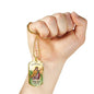 St. Margaret Catholic Necklace Stainless Steel or 18k Gold Dog Tag 24" Chain-Express Your Love Gifts