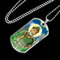 St. Patrick Catholic Necklace Stainless Steel or 18k Gold Dog Tag 24" Chain-Express Your Love Gifts