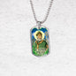 St. Patrick Catholic Necklace Stainless Steel or 18k Gold Dog Tag 24" Chain-Express Your Love Gifts