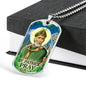 St. Patrick Catholic Necklace Stainless Steel or 18k Gold Dog Tag 24" Chain-Express Your Love Gifts