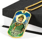 St. Patrick Catholic Necklace Stainless Steel or 18k Gold Dog Tag 24" Chain-Express Your Love Gifts