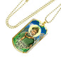 St. Patrick Catholic Necklace Stainless Steel or 18k Gold Dog Tag 24" Chain-Express Your Love Gifts