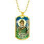 St. Patrick Catholic Necklace Stainless Steel or 18k Gold Dog Tag 24" Chain-Express Your Love Gifts