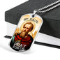 St. Paul Catholic Necklace Stainless Steel or 18k Gold Dog Tag 24" Chain-Express Your Love Gifts