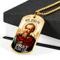 St. Paul Catholic Necklace Stainless Steel or 18k Gold Dog Tag 24" Chain-Express Your Love Gifts