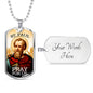 St. Paul Catholic Necklace Stainless Steel or 18k Gold Dog Tag 24" Chain-Express Your Love Gifts