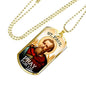 St. Paul Catholic Necklace Stainless Steel or 18k Gold Dog Tag 24" Chain-Express Your Love Gifts